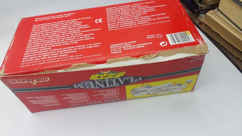 Majorette 1 18 Platinum Bmw 850i 1990 Grigia Metal BOX Gd16 - Immagine 3 di 3