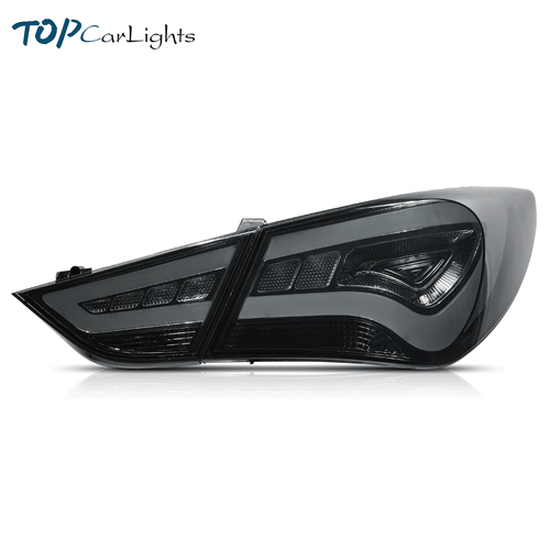 VLAND Smoked LED Tail Lights For 2011-2014 Hyundai Sonata Brake Rear Lamps L+R - Picture 2 of 14