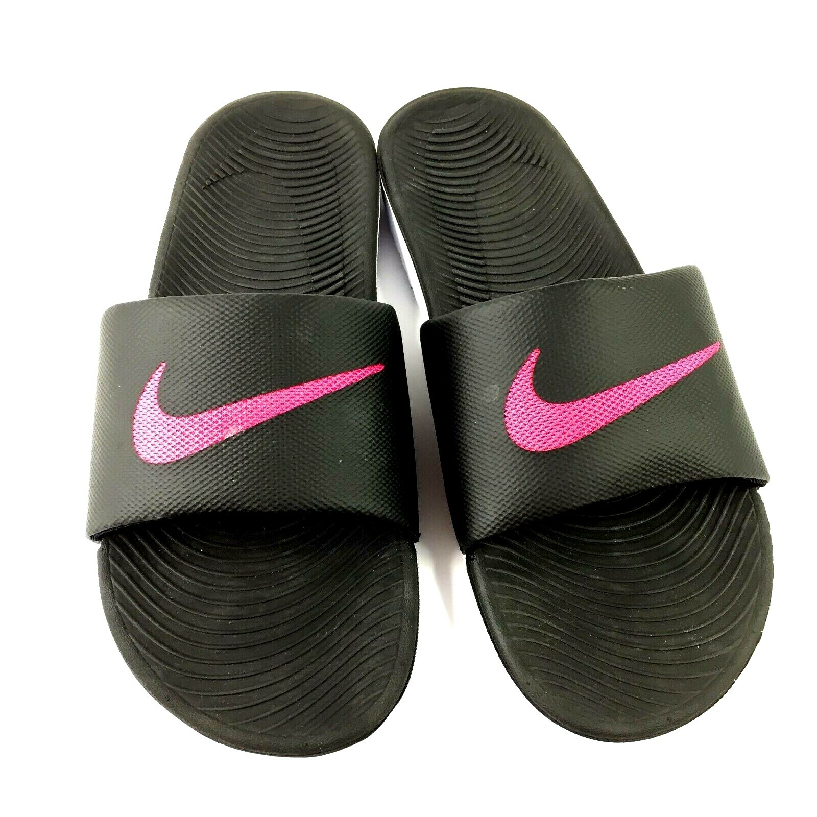 nike kawa slide black vivid pink