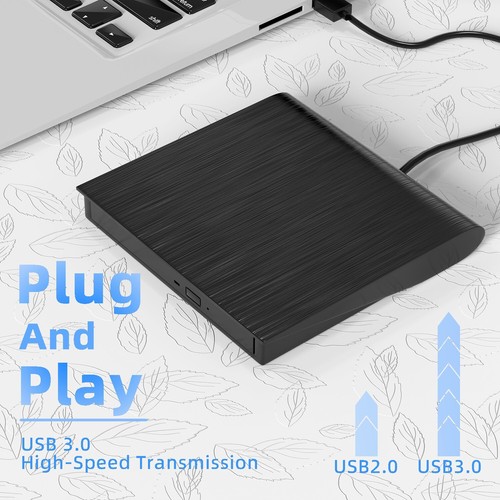 Externes CD DVD Laufwerk USB 3.0 Typ-C DVD-ROM CD-RW Laptop Player Brenner Schriftsteller - Bild 5 von 10