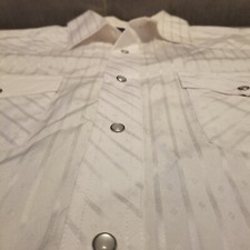 Wrangler Western Pearl Snap Striped Button Shirt 90s Men's Size L Vintage