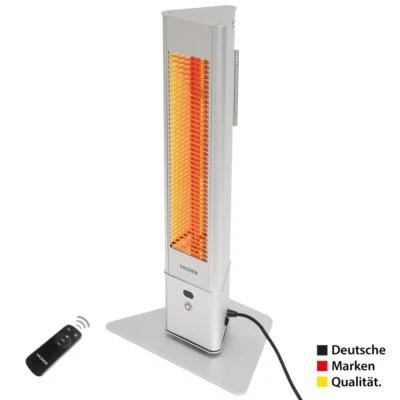 B-Ware VASNER HeatTower Mini Infrarot Standheizstrahler Heizstrahler Silber