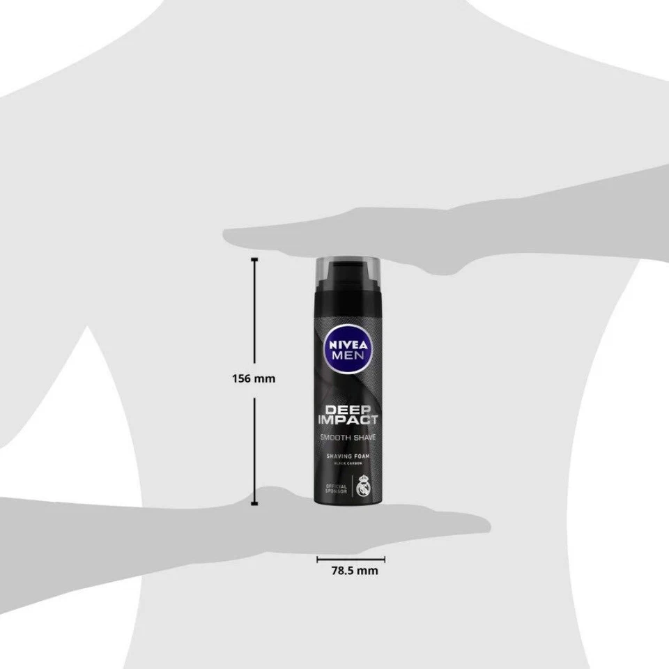 NIVEA MEN Shaving, Deep Impact Smooth Shaving Foam, 200ml Free Shipping - image 4 of 4