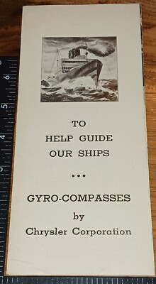 Vintage Map, Help Guide Our Ships, Gyro Compasses By Chrysler Corporation, Used