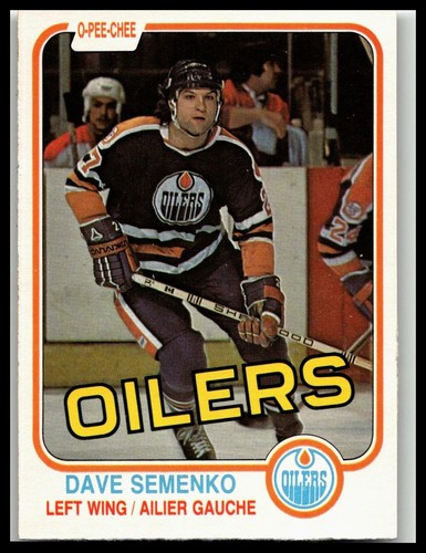 Dave Semenko #121 1981 O-Pee-Chee card