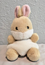 Aurora Palm Pals Ella Bunny Plush Stuffed Animal White Pink Pre-Owned No Tags