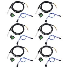 Coliao 6pcs DS18B20 Temperature Sensor Module Kit with 1 m/ 3.2 Ft Waterproof...