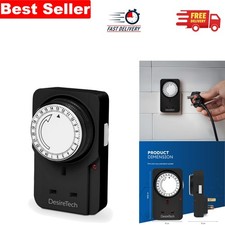 Versatile 3120W Plug Timer Switch - Automatic On/Off for Holiday Lights & Safety