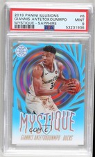 2019 Panini Illusions Mystique Sapphire Giannis Antetokounmpo #6 PSA 9 MINT 3nn