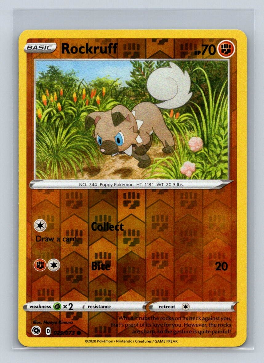 Rockruff #29/73 Champion's Path Reverse Holo Common - Pokemon Card D4
