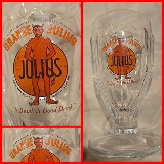 VTG #2 Orange Julius DEVILISH GOOD DRINK Devil GLASS Store Souvenir Promo Mug !