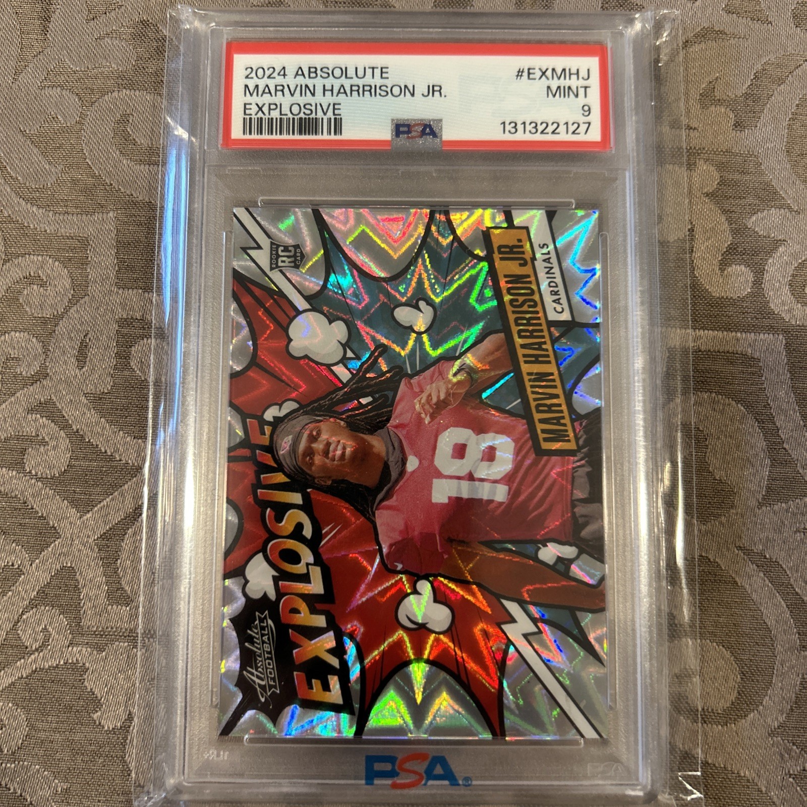 2024 Panini Absolute - Explosive Marvin Harrison Jr. RC PSA 9 -Arizona Cardinals