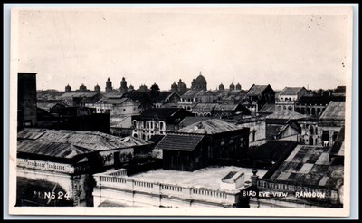 Postcard RPPC RachsommedN6 24BIRD EYE VIEW RANGOON   R114