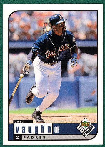 1999 UD Choice Greg Vaughn #134 card