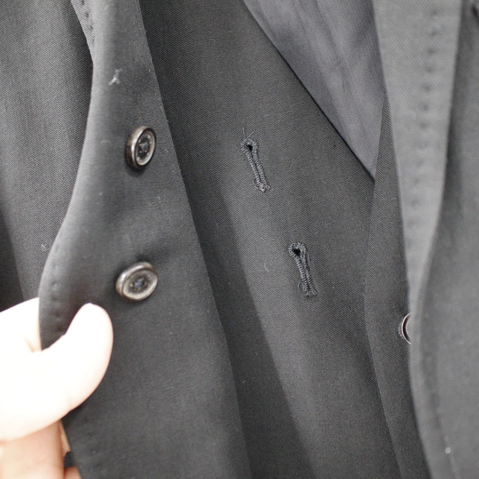 Blazer masculino Neil Barrett médio com colete embutido lã de linho peito único - Imagem 4 de 4