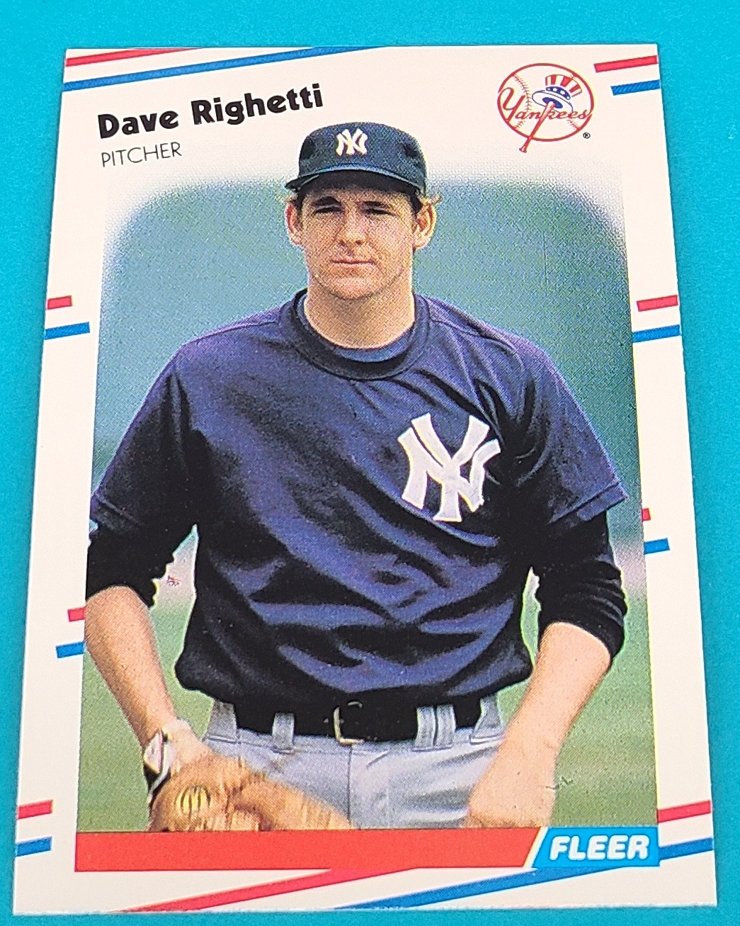 1988 Fleer    #220 Dave Righetti New York Yankees Baseball Card S5
