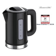 Design-Wasserkocher WSK-250.des, 2500W, 1,5L, Temperaturwahl, schwarz