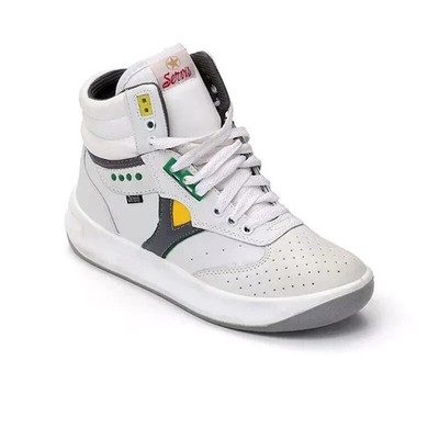 Servis Cheetah High Top Sneakers White Black Afghani Tali Style Shoes for Mens