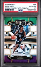 2023 PANINI SELECT GREEN/WHITE/PURPLE PRIZM #65 JA MORANT PSA 10