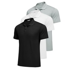 Mens Polo Shirts Short Sleeve Lightweight Moisture Wicking Quick Dry Casual W...