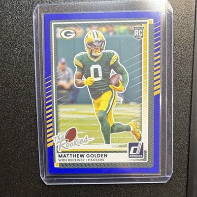2025 Panini Donruss The Rookies Blue Matthew Golden rookie #DRH-78 /25 Packers