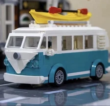 MOC Bricklink Technical VW Camper w/ Canoe 310pcs NIB Building Blocks Kit 10220