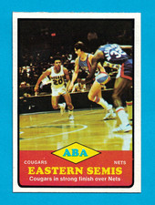1973 Topps #205 ABA Playoffs Eastern Semis NM NM+ *CENTERED* Cougars NY Nets