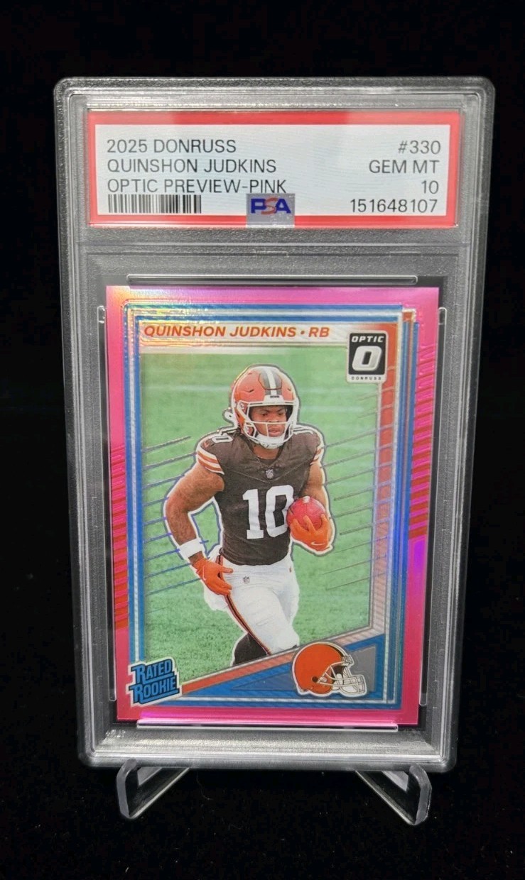 Quinshon Judkins Panini Donruss #330 Preview Pink Optic
