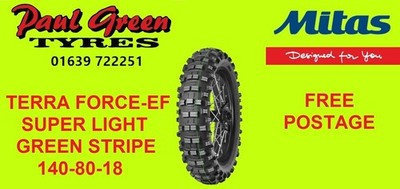 MITAS TERRA FORCE-EF SL- 140-80-18 - EINZELNER GRÜNER STREIFEN - KOSTENLOSER VERSAND