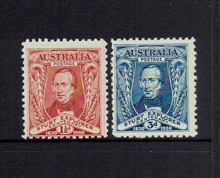 1930 Sturt Set of 2 Stamps Mint Unhinged Australia pre decimal