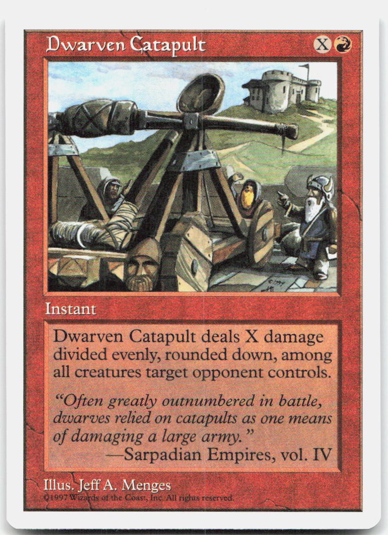 Dwarven Catapult Moderately Played Fifth Edition Uncommon Magic: The Gathering