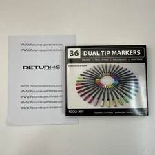 Tooli-Art Dual Tip Markers Water based Non Toxic, Set Of 36