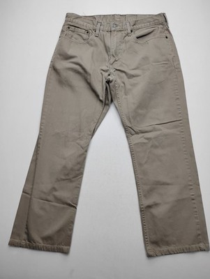 Levi's 559 Relaxed Straight Jeans Men's 33x30 Khaki Tan Denim Pants (Fits 34x28)
