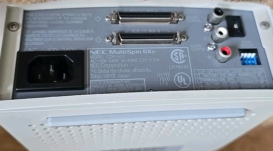 NEC CDR-602 MultiSpin 6x CD-ROM (Untested, No Cords) - Image 3 of 4