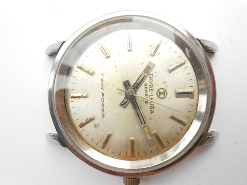 VTG Swiss SS Favre-Leuba Twin Power Men's Hand-Winding Wristwatch
