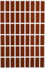Rectangle Brown Colored Labels in Various Sizes 1" x 3/8" - 4" x 2" 15 Sheets