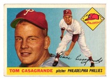 1955 Topps Baseball HIGH NUMBER #167 Tom Casagrande VG-EX Philadelphia Phillies