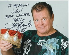 JERRY THE KING LAWLER Autographed Signed 8x10 WWE WRESTLING Photograph - To John