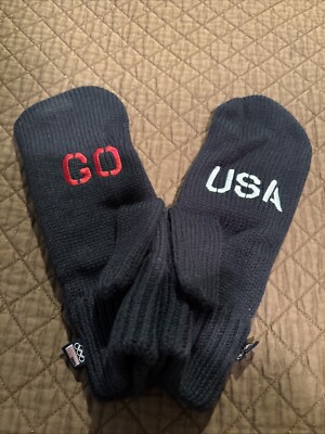 Team USA Olympics Mittens GO USA Official Winter Navy Blue Gloves