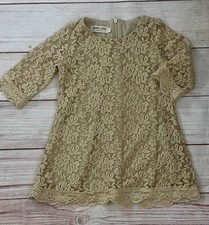 Aprils Girl Size 3T-4T Lace Dress Champagne