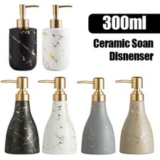 300ml Marbled Soap Dispenser Liquid Container Hand Sanitizer Pump Empty Bottles