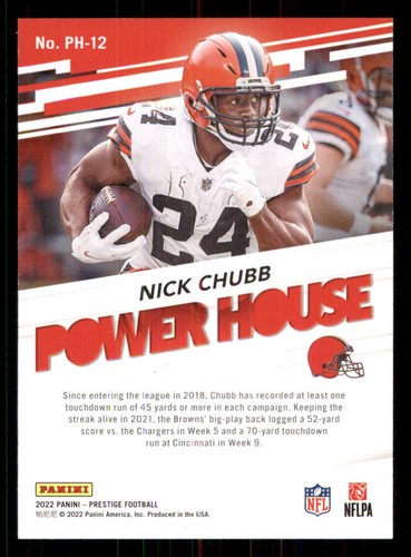 2022 Prestige Power House #12 Nick Chubb - Picture 2 of 2