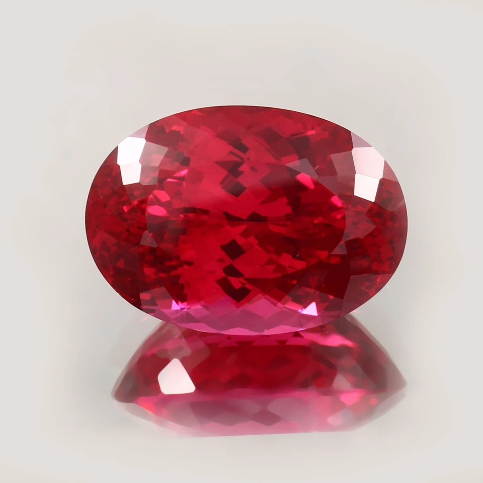 AAA Museum Grade Natural Flawless Burma Ruby Loose Oval Gemstone Cut 30x21 MM - Image 2 of 4