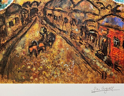Marc Chagall STREET IN VILLAGE Limited Edition Facsimile Signed