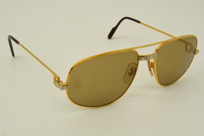 Cartier ビンテージ　18金メッキ　ゴールドラウンドサングラス s-l400.jpg