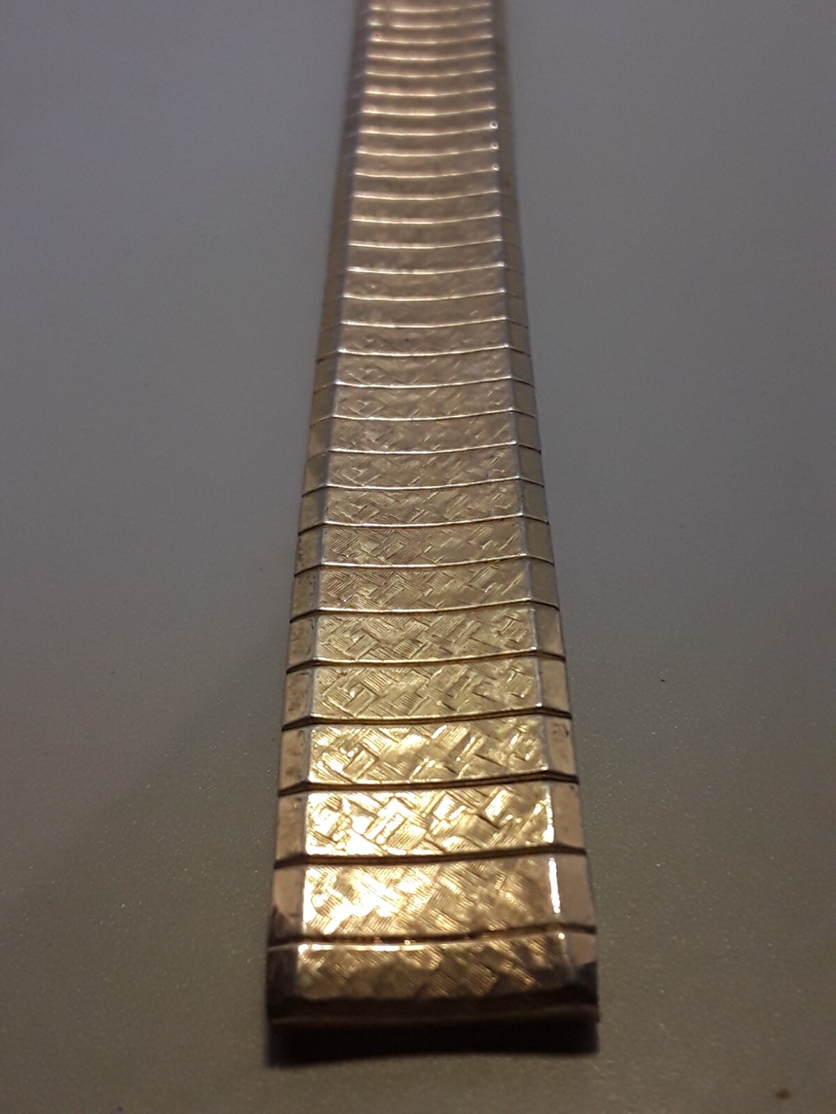 Speidel 10k gold-filled top caps 66mm mens watch bracelet