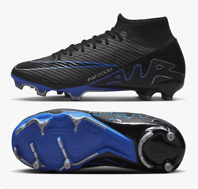 Nike Mercurial Superfly 9 Academy MG Soccer Cleats, Black, DJ5625-040, Sz 11.5
