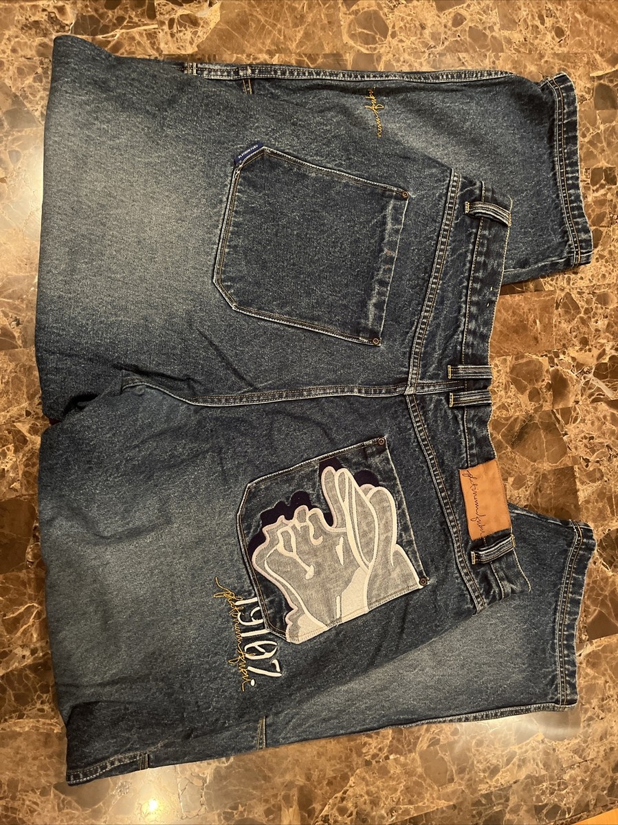 VTG Platinum Fubu Fat Albert Baggy Hip Hop Jeans Measure Size