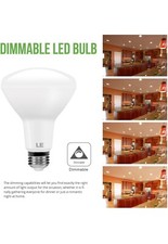 LE Flood BR30 LED Light Bulb, 65W 10W, Dimmable, 850 LM, Warm White, 6 Pk