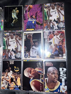 9 Card lot Chris Webber Warriors Wizards 76ers Pistons Michigan Wolverines AL89